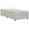 vidaXL Bed Frame without Mattress Light Grey 90x200 cm Velvet