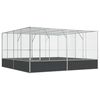 vidaXL Aviary Silver 418x414x212 cm Steel