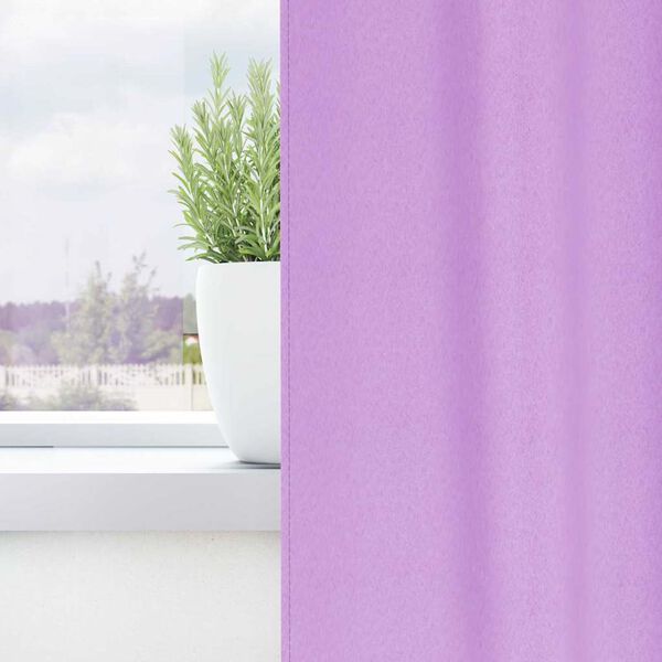 vidaXL Blackout Curtains with Rings 2 pcs Purple 140 x 140 cm