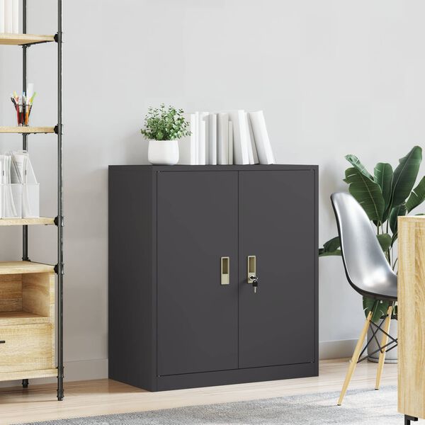 vidaXL Storage Cabinet Black 80 x 40 x 90 cm Steel