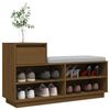vidaXL Shoe Cabinet Honey Brown 110x34x61 cm Solid Wood Pine