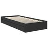 vidaXL Storage Bed with Headboard Black 90 x 190 cm Engineered Wood
