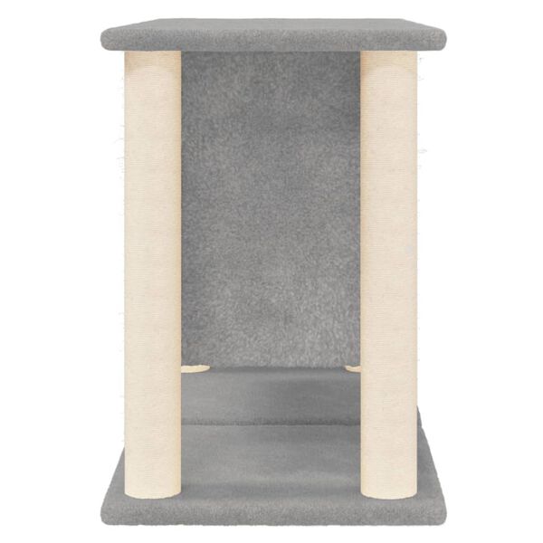 vidaXL Cat Tree with Sisal Scratching Posts Light Grey 50 cm