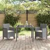 vidaXL Garden Chair 2 pcs Light Grey 53 x 49 x 85 cm Polypropylene