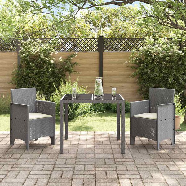 vidaXL Garden Chair 2 pcs Light Grey 53 x 49 x 85 cm Polypropylene