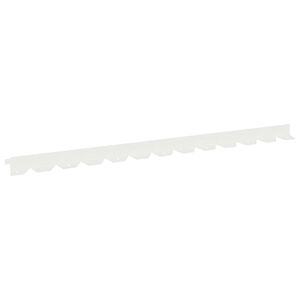 vidaXL Lawn Edging 10 pcs 102 x 4 x 4 cm Steel White