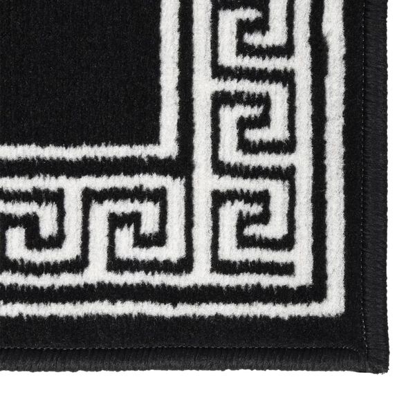 vidaXL Runner Rug BCF Black with Motif 100x400 cm