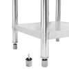 vidaXL Kitchen Work Table with Overshelf 120x60x120 cm Stainless Steel