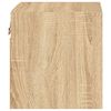 vidaXL TV Wall Cabinet with LED Lights Sonoma Oak 30x28.5x30 cm