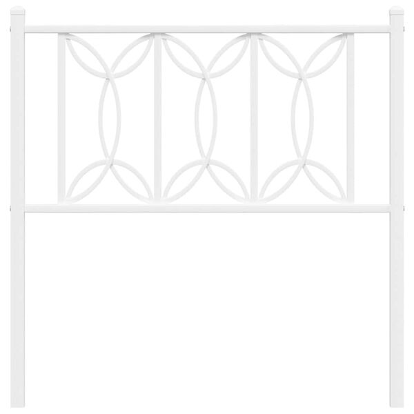 vidaXL Metal Replace Headboard White 75 cm