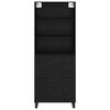 vidaXL Highboard Black Oak 69.5 x 34 x 180 cm Engineered Wood