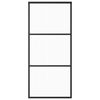 vidaXL Sliding Door with Hardware Set ESG Glass&Aluminium 90x205 cm