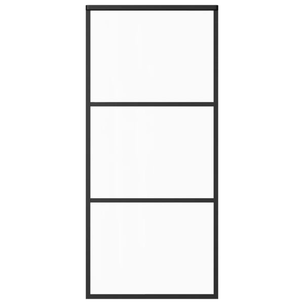 vidaXL Sliding Door with Hardware Set ESG Glass&Aluminium 90x205 cm