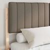vidaXL Bed Frame with Upholstered Headboard Taupe 135 x 190 cm