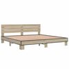 vidaXL Bed Frame without Mattress Sonoma Oak 180x200 cm Super King