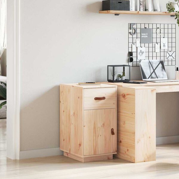 vidaXL Desk Cabinet 40x50x75 cm Solid Wood Pine
