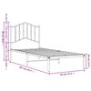 vidaXL Metal Bed Frame without Mattress with Headboard Black 80x200cm