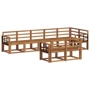 vidaXL Outdoor Sofa Set 8 pcs Natural Solid Acacia Wood