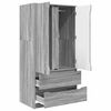 vidaXL Bathroom Cabinet Grey Sonoma 79.5 x 49 x 156 cm Engineered Wood