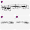 vidaXL Outdoor Sofa Set 10 pcs Natural Solid Acacia Wood