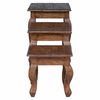 vidaXL Nesting Table 3 pcs Brown Solid Mahogany wood