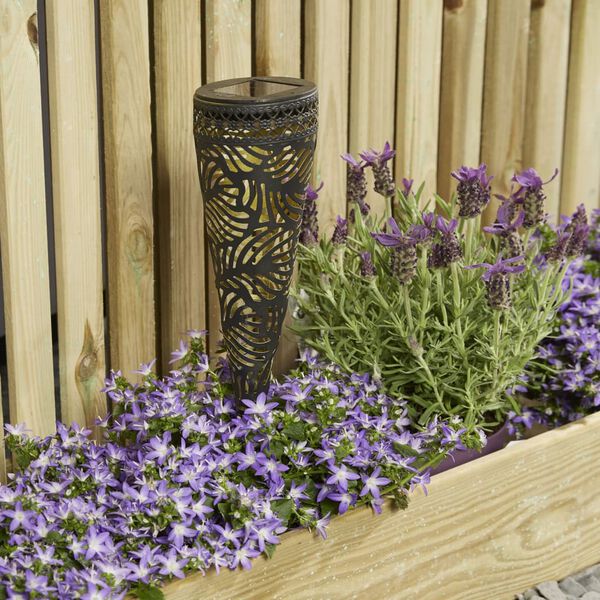 Luxform Solar LED Garden Light Torch Jersey 2 pcs Metal