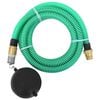 vidaXL Suction Hose with Brass Connectors Green 1.1" 15 m PVC