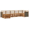 vidaXL Outdoor Sofa Set 6 pcs Natural Solid Acacia Wood