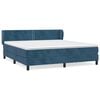 vidaXL Box Spring Bed with Mattress Dark Blue 180x200 cm Velvet