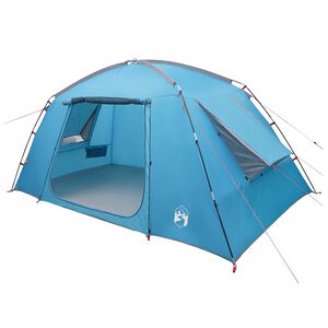 vidaXL Cabin Tent with Roof Blue 400 x 210 x 180 cm Polyester