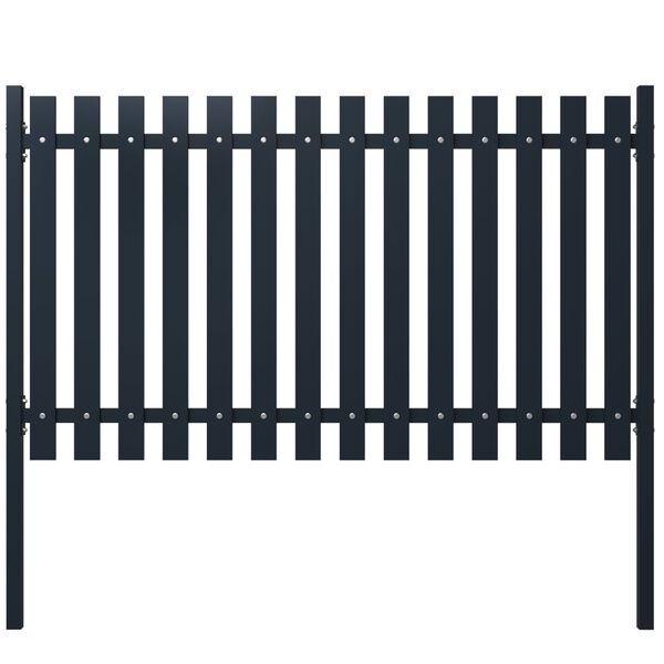 vidaXL Fence Panel Anthracite 178x100 cm Powder-coated Steel