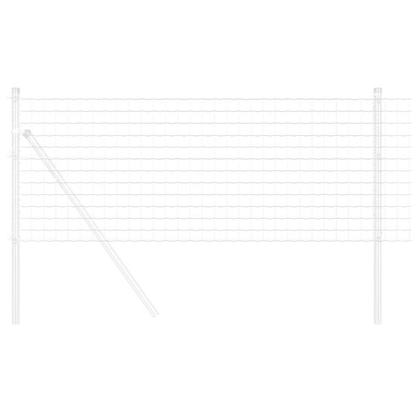 vidaXL Euro Fence Silver 0.6 x 25 m Hot dip galvanized iron