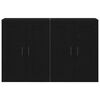 vidaXL Wall-mounted Cabinet 2 pcs Black Oak 69.5 x 34 x 90 cm