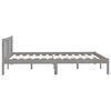 vidaXL Bed Frame without Mattress Grey Solid Wood Pine King Size