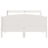 vidaXL Bed Frame without Mattress White 135x190 cm Double Solid Wood Pine