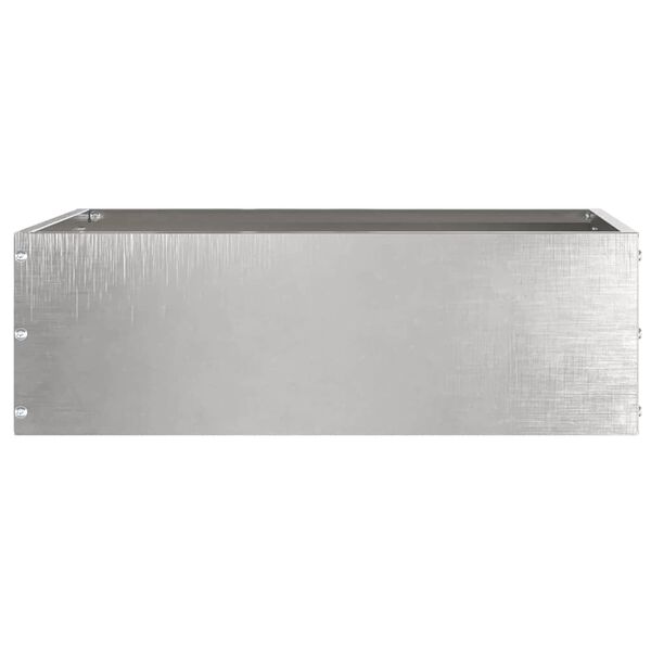 vidaXL Lawn Edging Silver 40 x 40 x 13 cm Stainless Steel