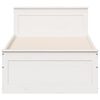 vidaXL Bed Frame without Mattress with Headboard White 90x200 cm Solid Wood Pine