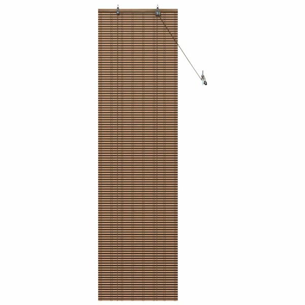 vidaXL Roller Blind with Curtains Manual Brown 60 x 220 cm Bamboo