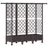 vidaXL Raised Bed with Trellis and Roof Brown 164 x 40 x 127 cm PP