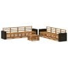 vidaXL Outdoor Sofa Set 9 pcs Natural