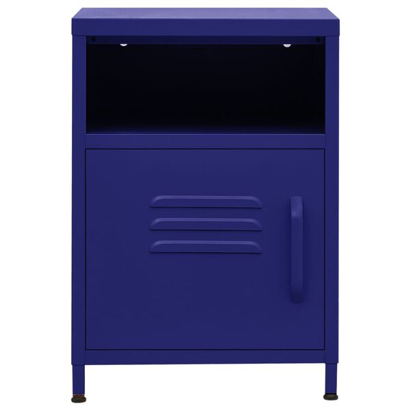 vidaXL Nightstands 2 pcs Navy Blue 35x35x51 cm Steel