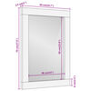 vidaXL Bathroom Mirror 50x70x2.5 cm Solid Wood Mango and Glass