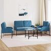 vidaXL Sofa Sets with Cushion 3 pcs Blue 115 x 56 x 80 cm Plywood