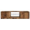 vidaXL TV Cabinet with LED Lights Old Wood 140x40x36 cm Engineered Wood