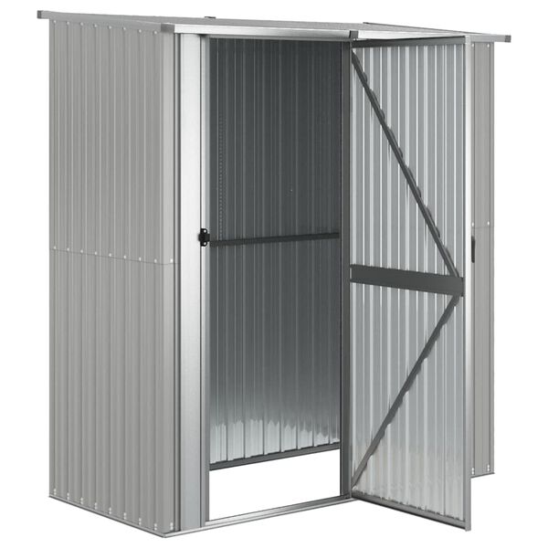 vidaXL Garden Shed Grey 180.5x97x209.5 cm Galvanised Steel