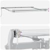 vidaXL Automatic Retractable Awning Anthracite and White 450x300 cm