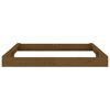 vidaXL Sandbox with Seats Honey Brown Square Solid Wood Pine