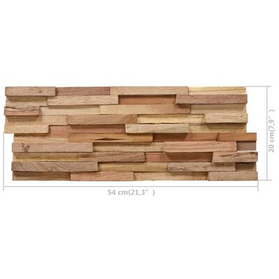 vidaXL 3D Wall Cladding Panels 10 pcs 1.08 m² Solid Teak Wood