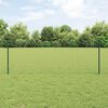 vidaXL Fence with Post Green 0.8 x 10 m Steel and PVC