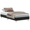 vidaXL Bed Frame Black Oak 193 x 78 x 25 cm Engineered Wood